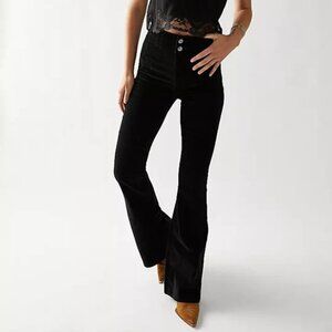 Free People Jayde Corduroy Black Flare Pants